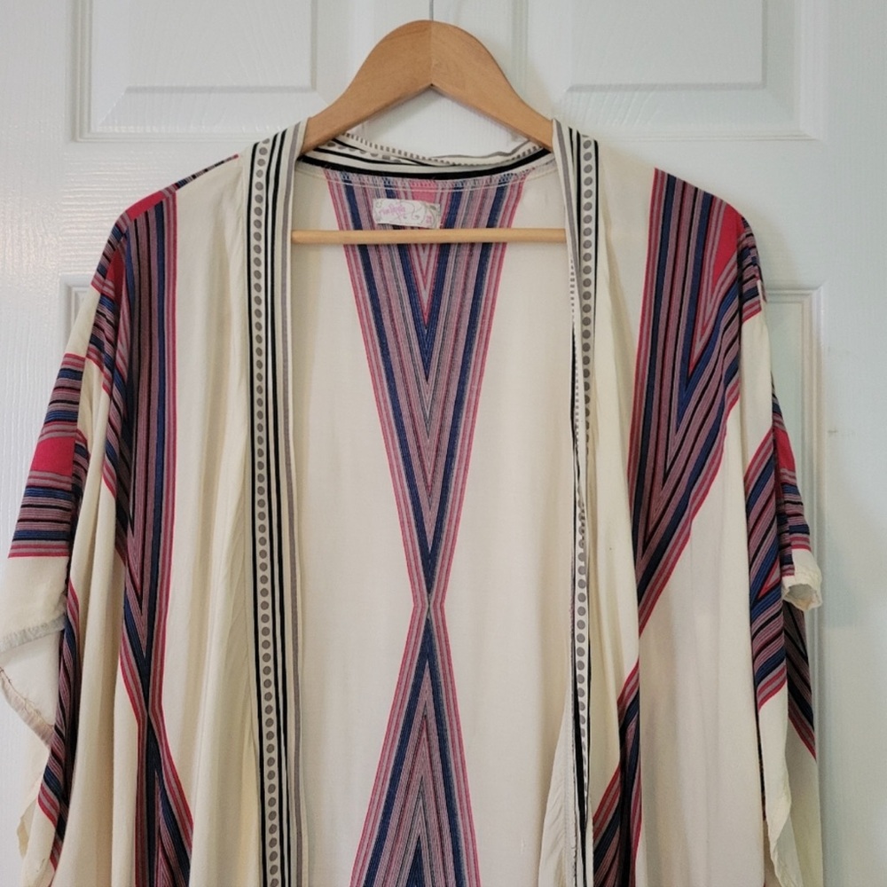 Free People Boogie Nights Geo Printed Kimono